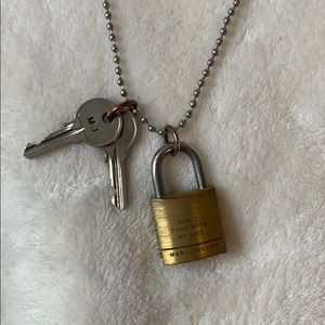 Lock and key necklace
